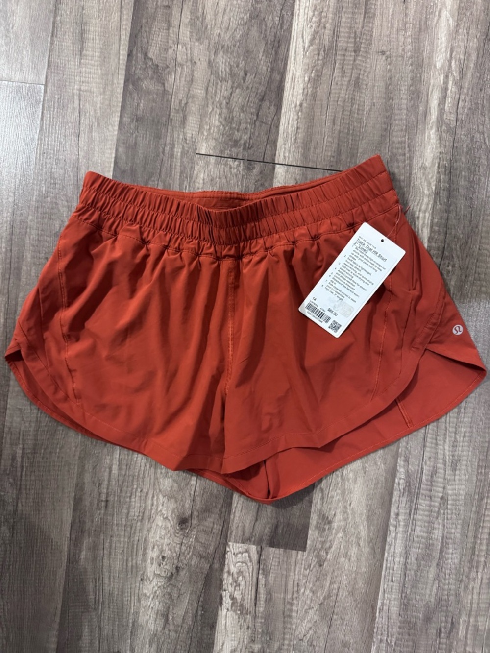 Lululemon Track that HR lined shorts 3” (Autumn Rust)